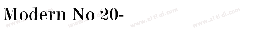 Modern No 20字体转换